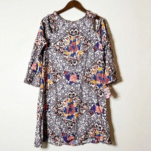 Tunic Mini Dress Cold Shoulder Boho Hippie In Petal Size XXL XHILARATION NWT